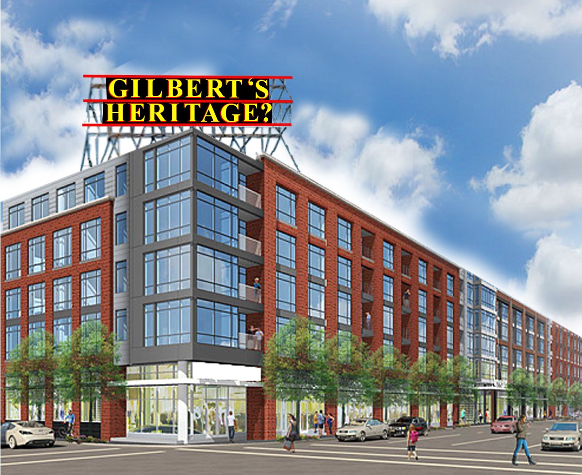 5 Story w Sign Gilbert Rooftop Sign On 5 Story